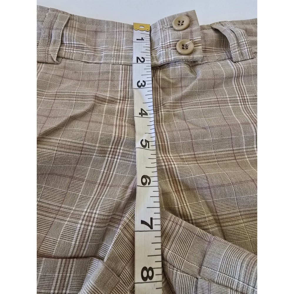 Tracy Evans Womens Light Brown Red - Plaid Short-shorts‎ Size 3 - Picture 6 of 8